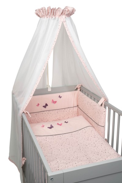 3 D-Schmetterlinge Bett Set - 3 tlg. rosa